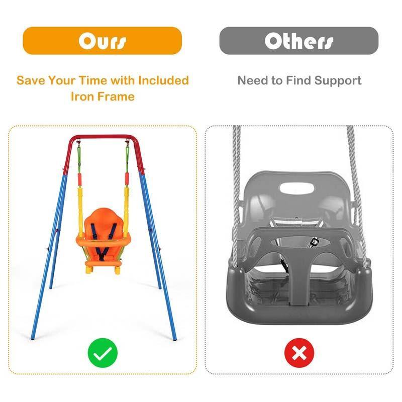 Toddler Swing Seat Set High Back Seat with Swing Set-Aldronix