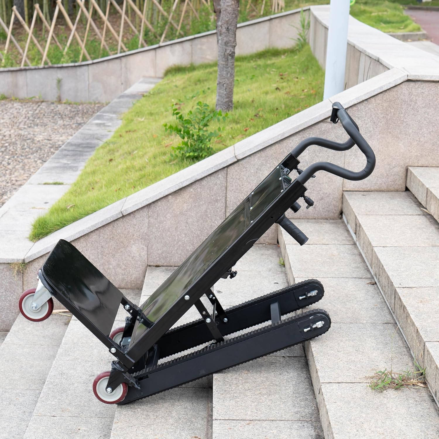 Y-Electric Stair Climbing-hand truck with Motor - 48V20Ah Lithium Battery - Heavy Duty Steel Folding hand trolley - perfect For Everyone-Aldronix