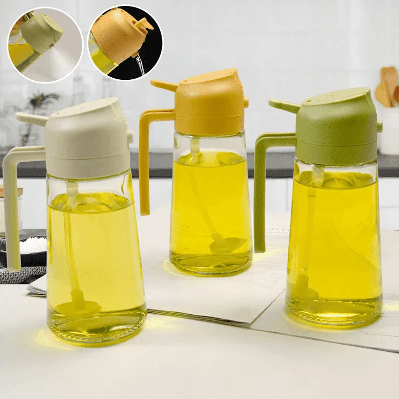 2-in-1 Glass Oil Sprayer and Dispenser-Aldronix
