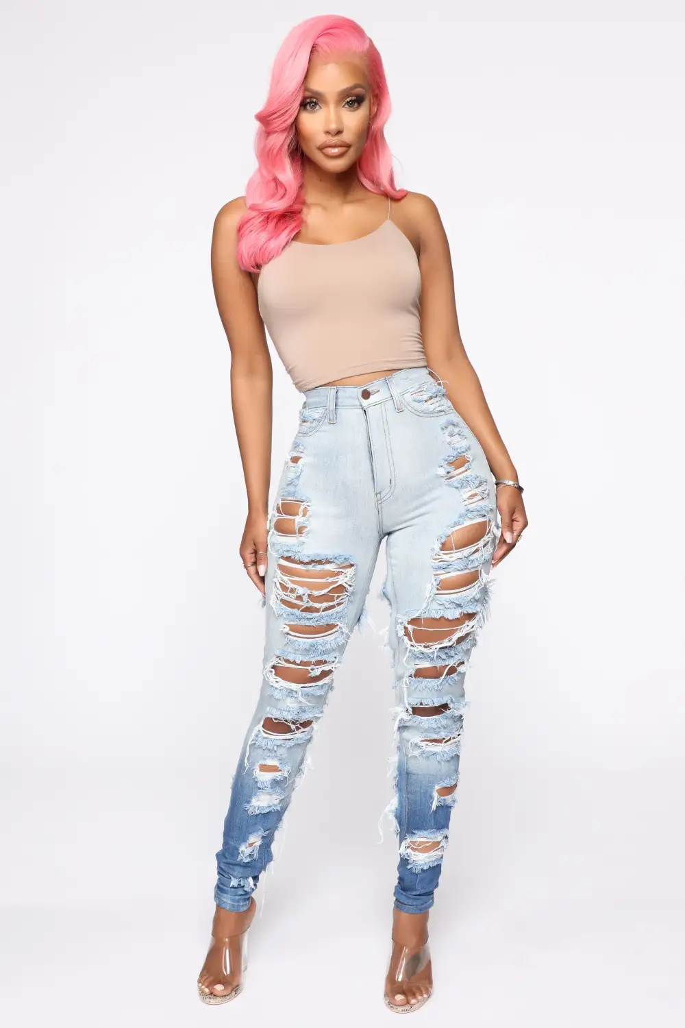 Cheap Thriller High Rise Jeans - Blue-Aldronix