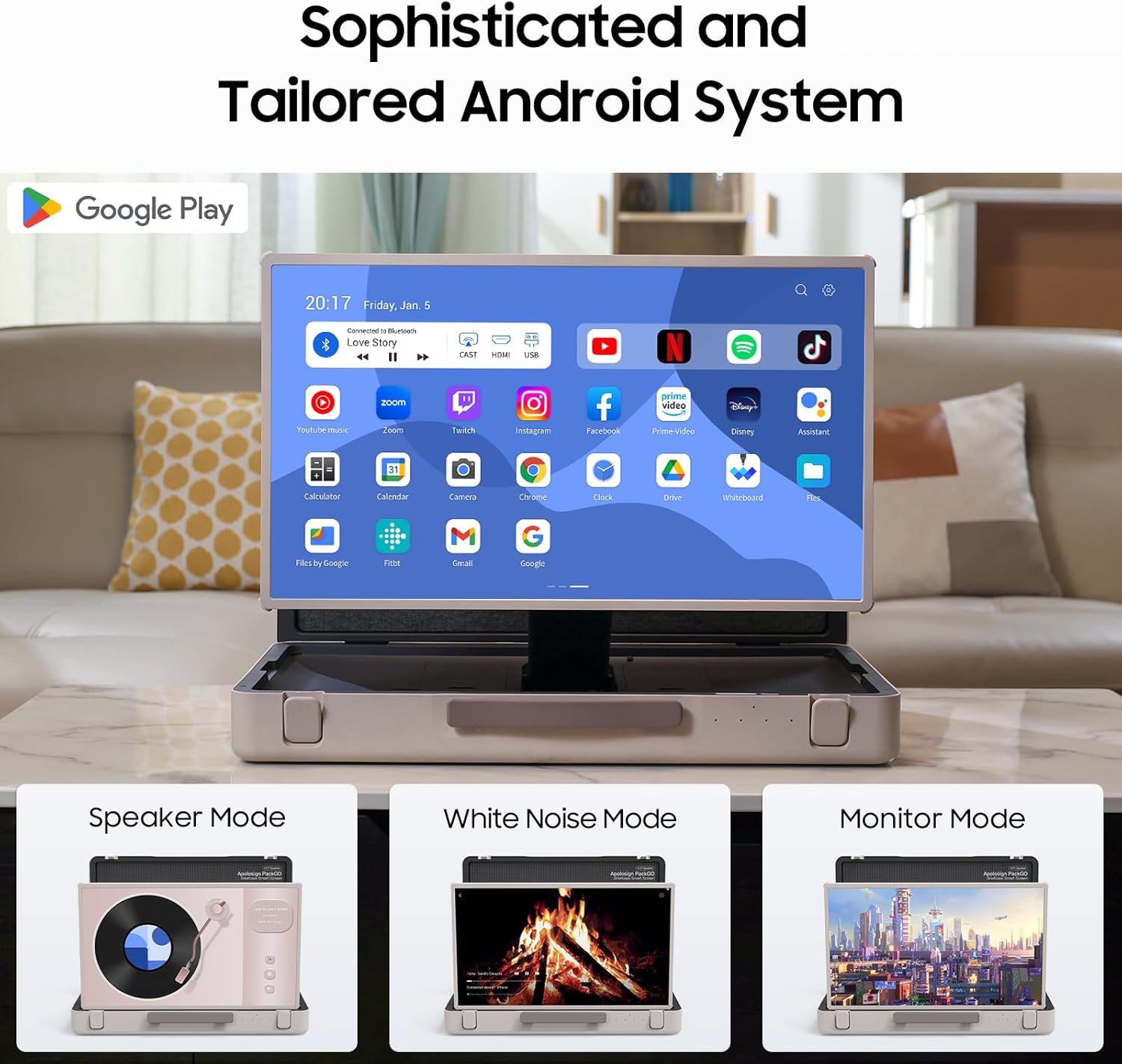 27-inch Smart Touchscreen Portable TV-Aldronix