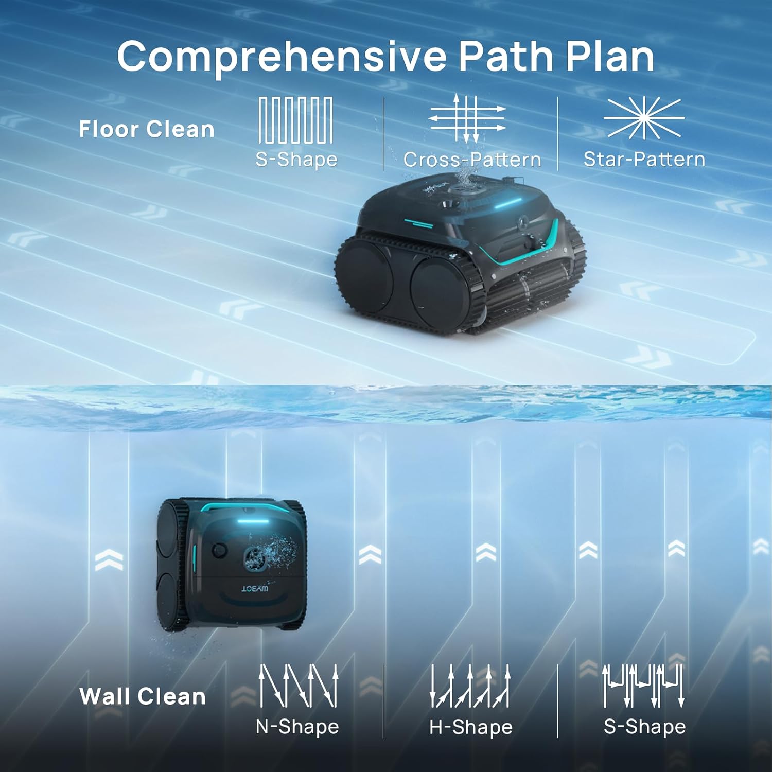 (2025 New)  C2 Vision Robotic Pool Vacuum with AI Camera, Ultra-Fine Filtration Pool Cleaners for Above&Inground Pools, Comprehensive 8 Mode, Wall Climbing, Smart Navigation, Gray-Aldronix
