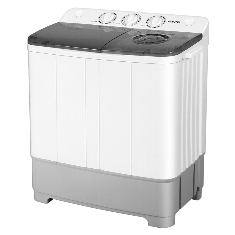 22 lbs Portable Mini Twin Tub Washing Machine 2-in-1 Laundry Washer Dryer Combo-Aldronix