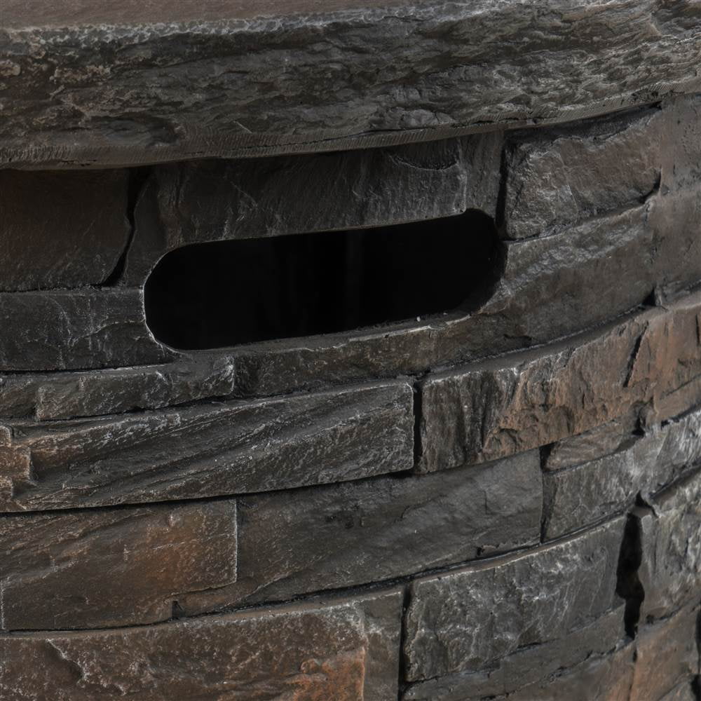 Outdoor Circular Natural Stone Fire Pit-Aldronix