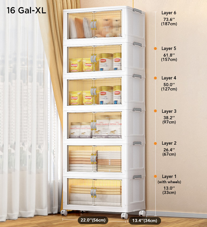 Clearance Offer  Stackable Storage Bins with Lids and Doors-Aldronix
