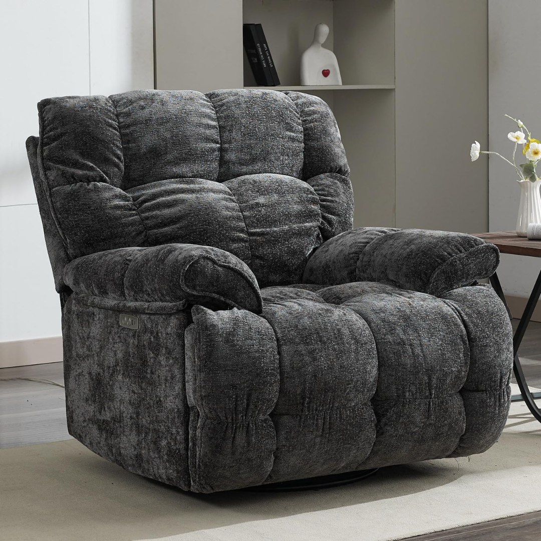 Super Comfy Overstuffed Extra Wide Rocking Recliners-Aldronix