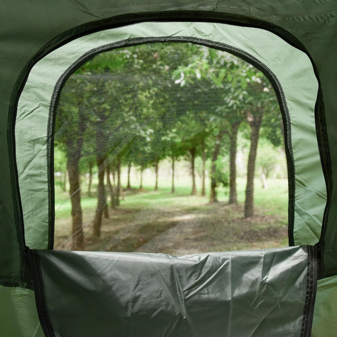 Elevated Tent with Sleeping Bag-Aldronix