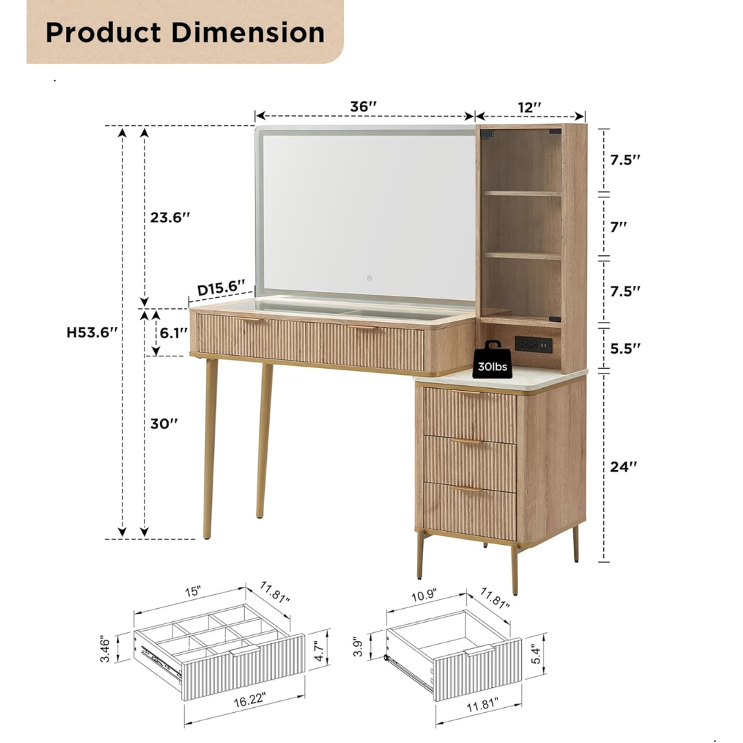 Vanity Desk-Aldronix