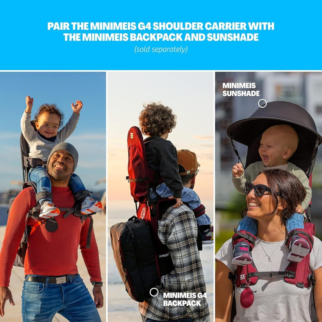 Lightweight Child Shoulder Carrier and Sunshade Bundle - For Kids 6 Months to 4 Years Old-Aldronix