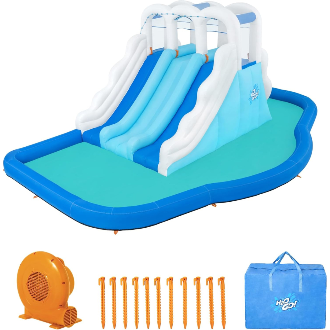 Inflatable Triple Slide - Splash Pool Water Park-Aldronix