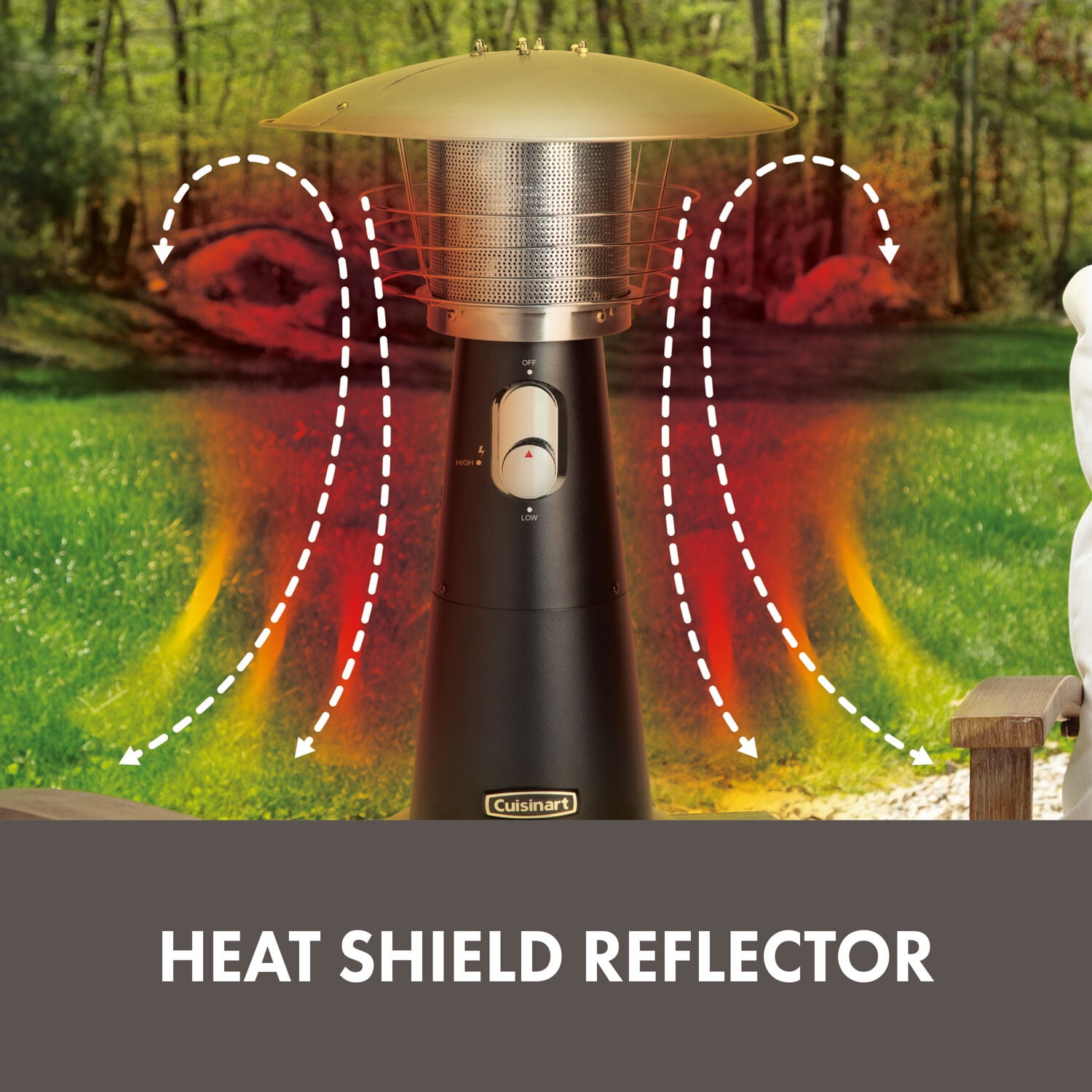 11,000 BTU  Stainless Steel  Tabletop Patio Heater-Aldronix