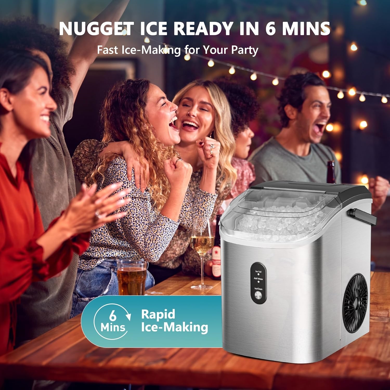 Ice Maker Countertop with Handle-Aldronix
