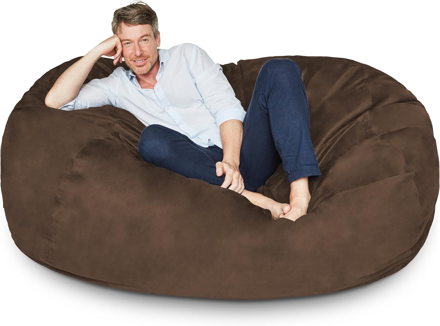  Giant 7ft Bean Bag Chair with Microsuede Cover - Ultra Soft-Aldronix