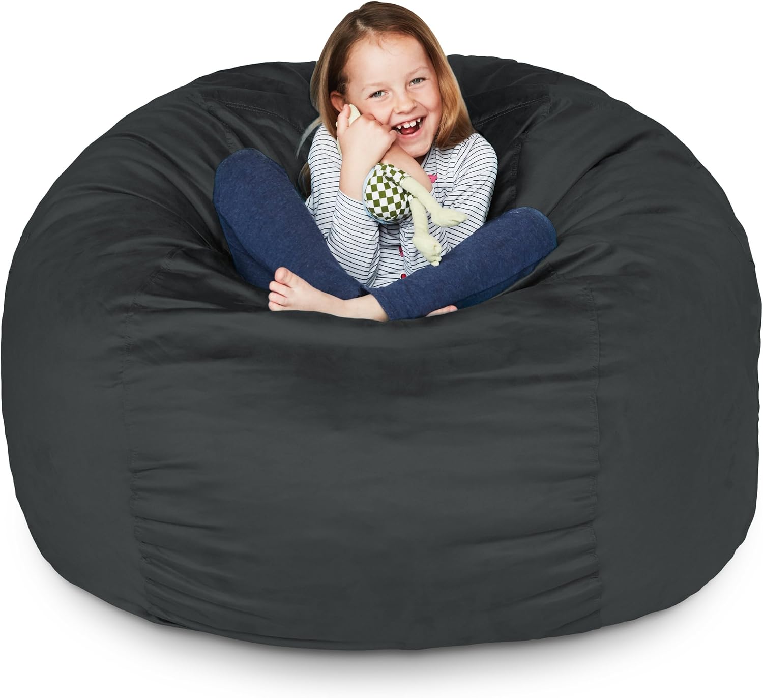  Giant 7ft Bean Bag Chair with Microsuede Cover - Ultra Soft-Aldronix