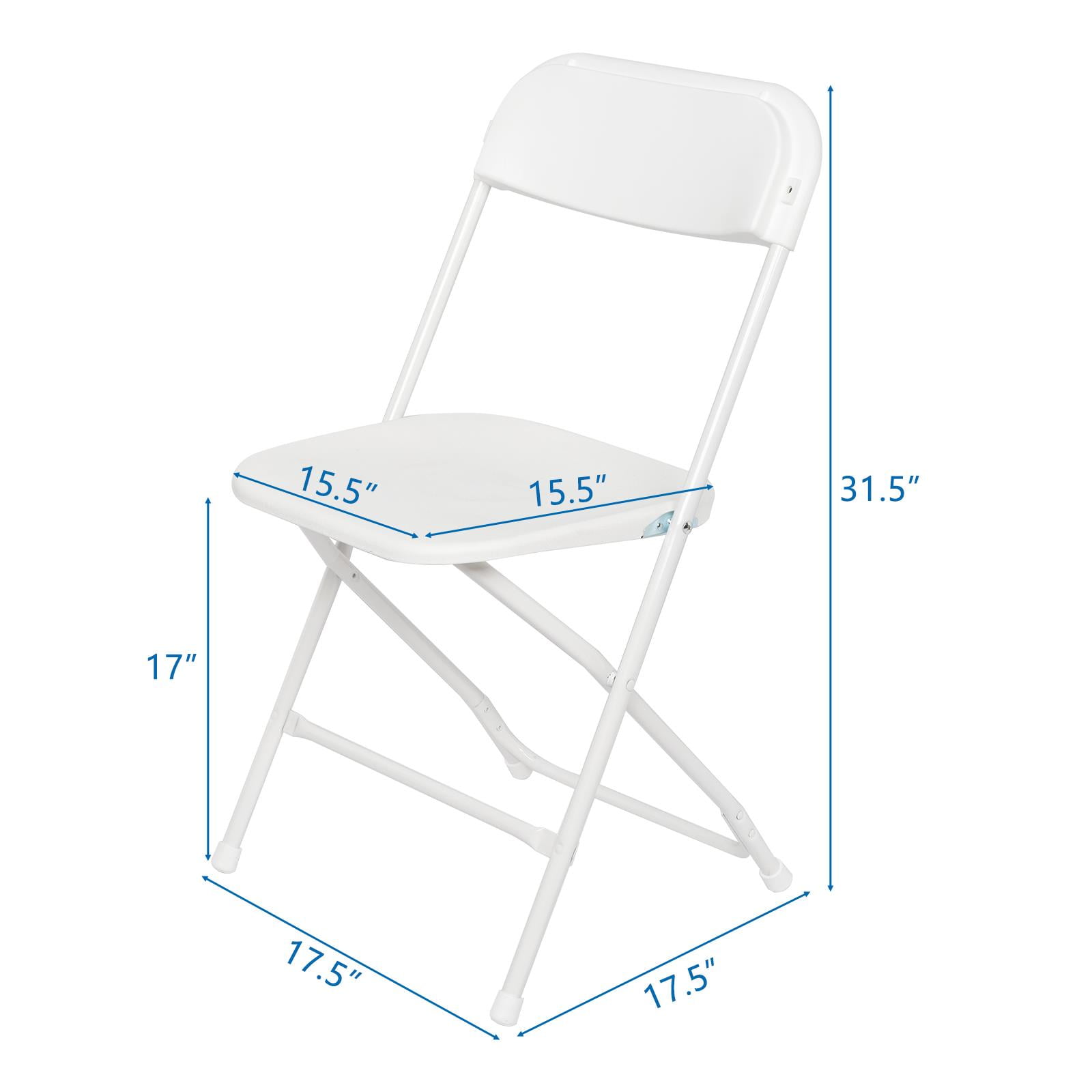 10 Pcs Folding Chairs for Wedding, Commercial Activities, White-Aldronix