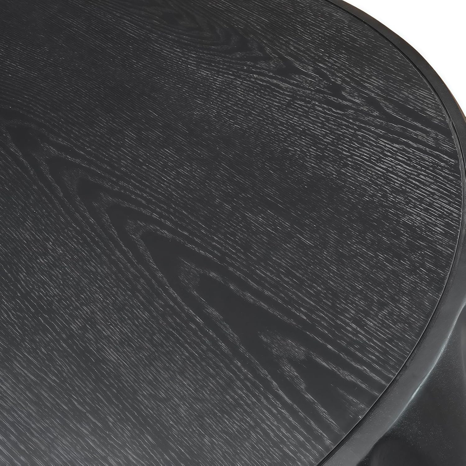 Nesting Coffee Table Set of 2, Round & Crescent Moon Wooden Coffee Tables, Modern Luxury Accent End Tea Table for Living Room Apartment (Black-Round)-Aldronix