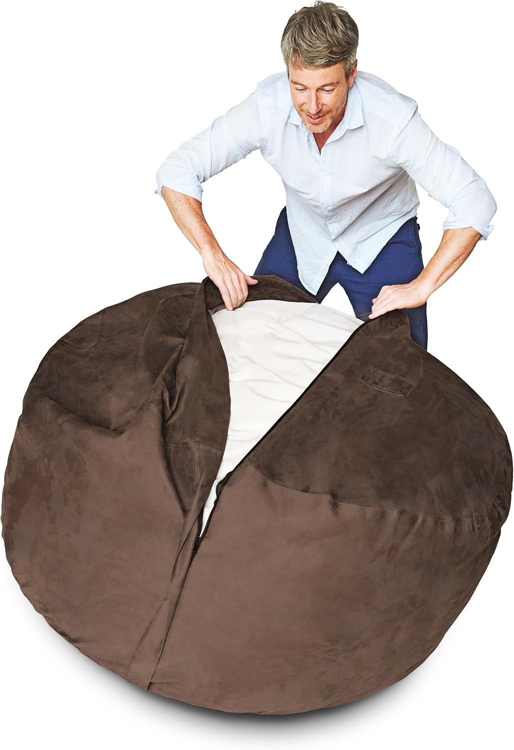  Giant 7ft Bean Bag Chair with Microsuede Cover - Ultra Soft-Aldronix