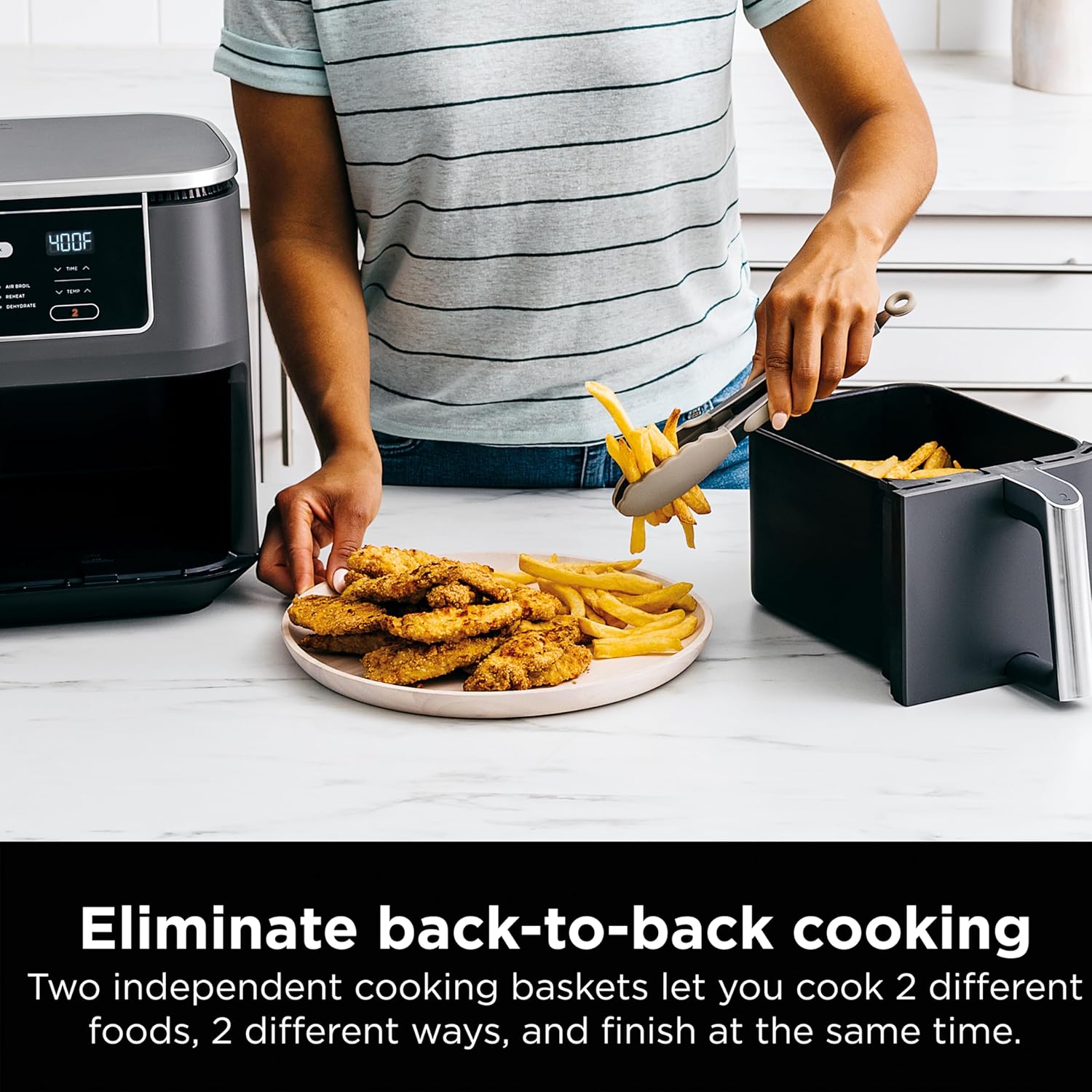 Foodi 10QT 6-in-1 DualZone Smart XL Air Fryer-Aldronix