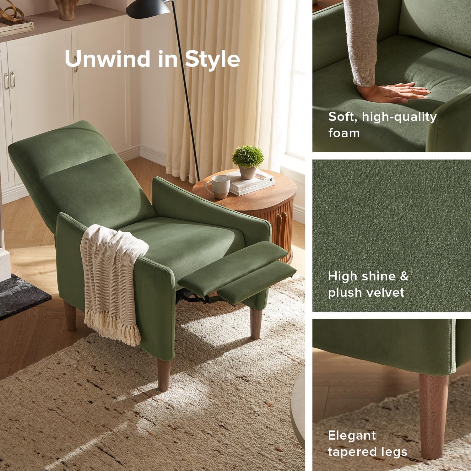 4-in-1 Convertible Sleeper Chair Bed, Accent Chair-Aldronix