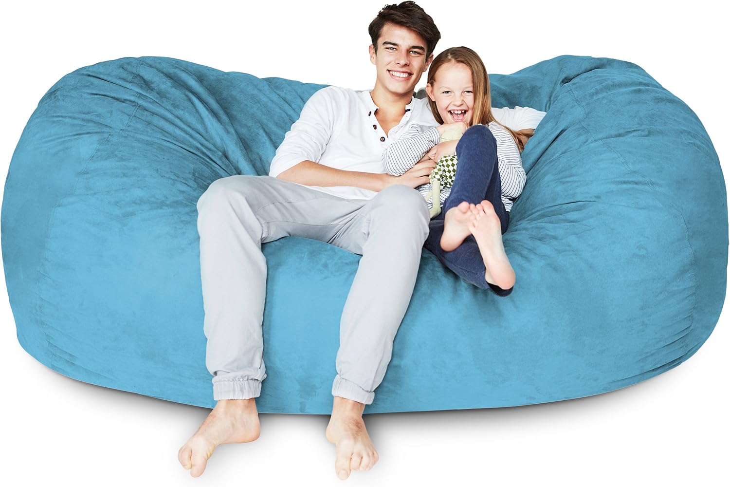  Giant 7ft Bean Bag Chair with Microsuede Cover - Ultra Soft-Aldronix