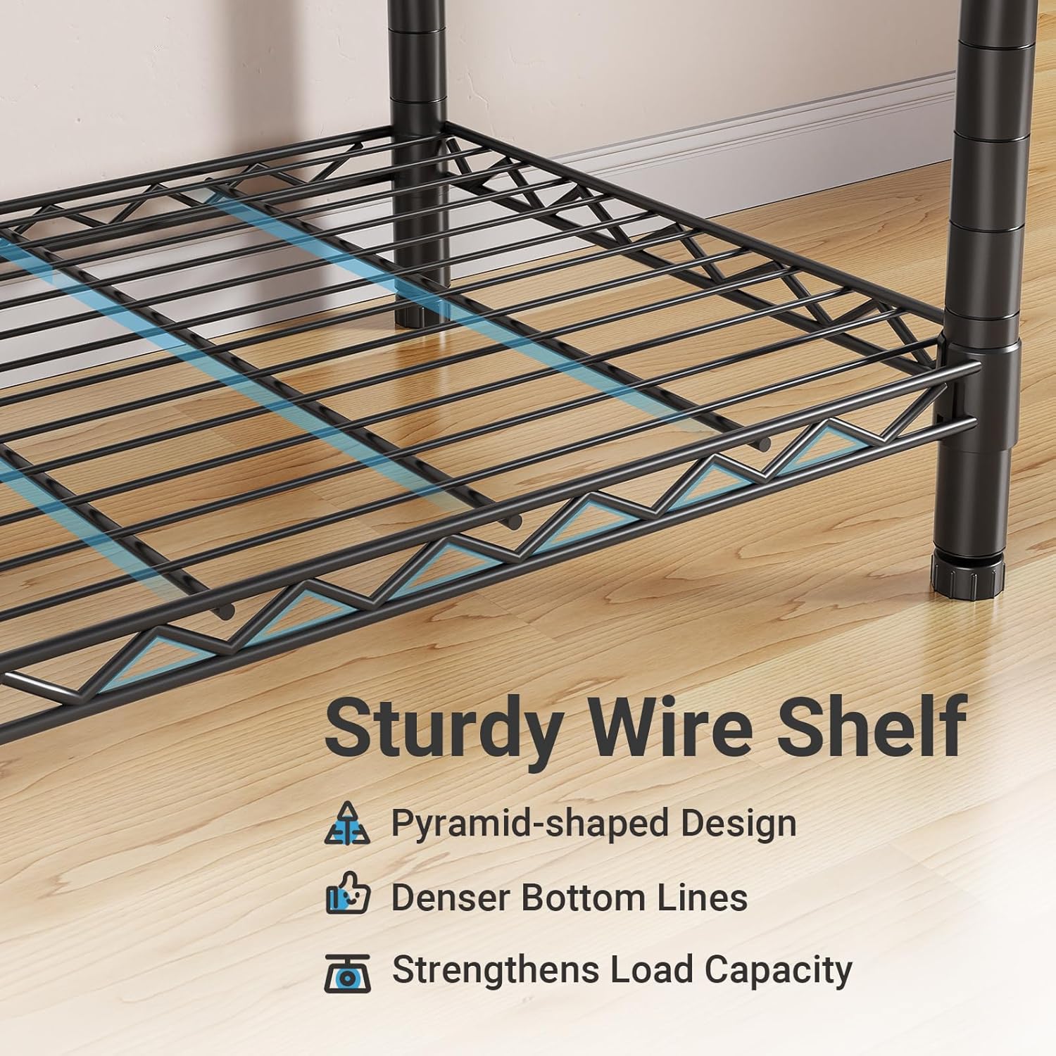 Portable Closet Wardrobe Heavy Duty Clothes Rack, with 4 Hang Rods & 8 Shelves, Adjustable Closet Racks, 68.9" L x 15.7" W x 76.4" H, Max Load 890LBS, Black-Aldronix