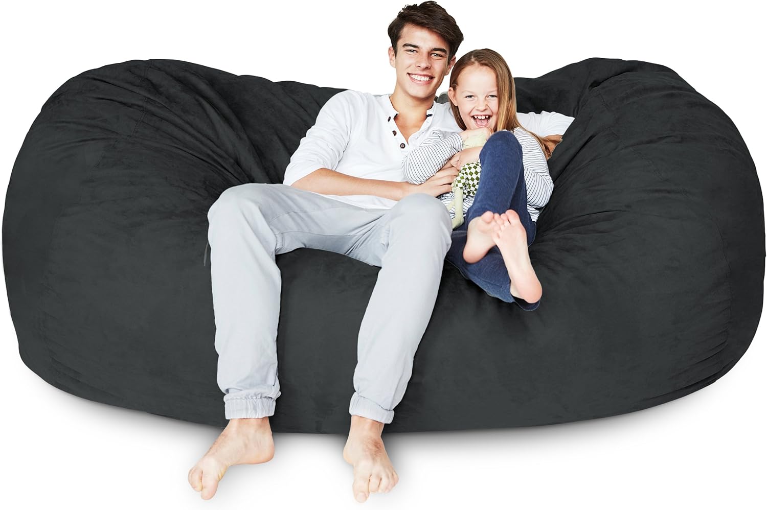  Giant 7ft Bean Bag Chair with Microsuede Cover - Ultra Soft-Aldronix