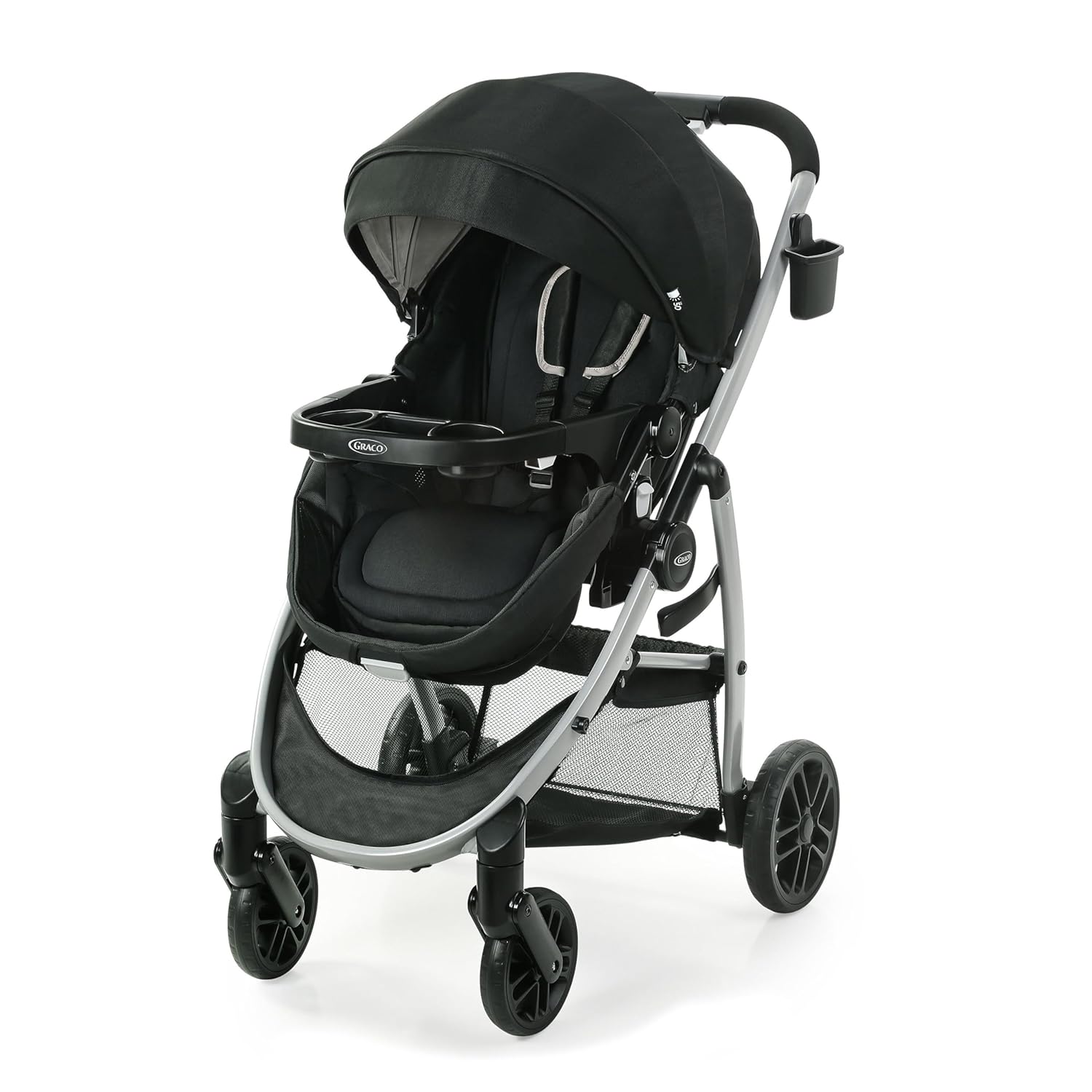 Graco Redmond Modes Pramette Stroller, 3-in-1 Convertible: Car Seat Carrier, Infant Pramette to Toddler Stroller with Reversible Seat and One-hand Fold-Aldronix