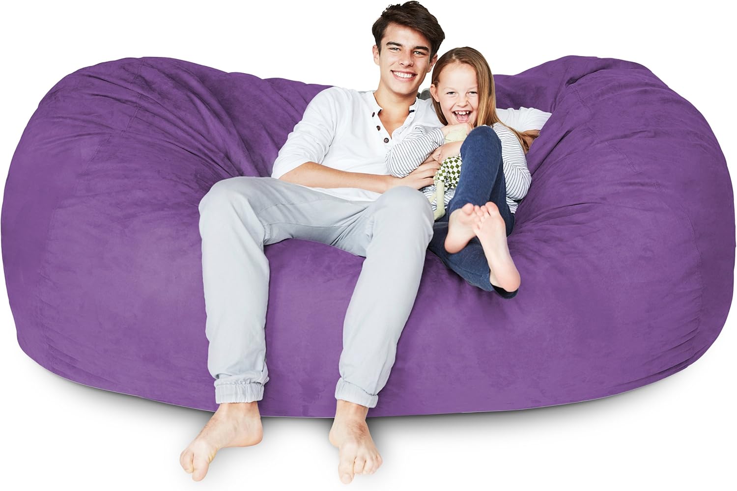  Giant 7ft Bean Bag Chair with Microsuede Cover - Ultra Soft-Aldronix