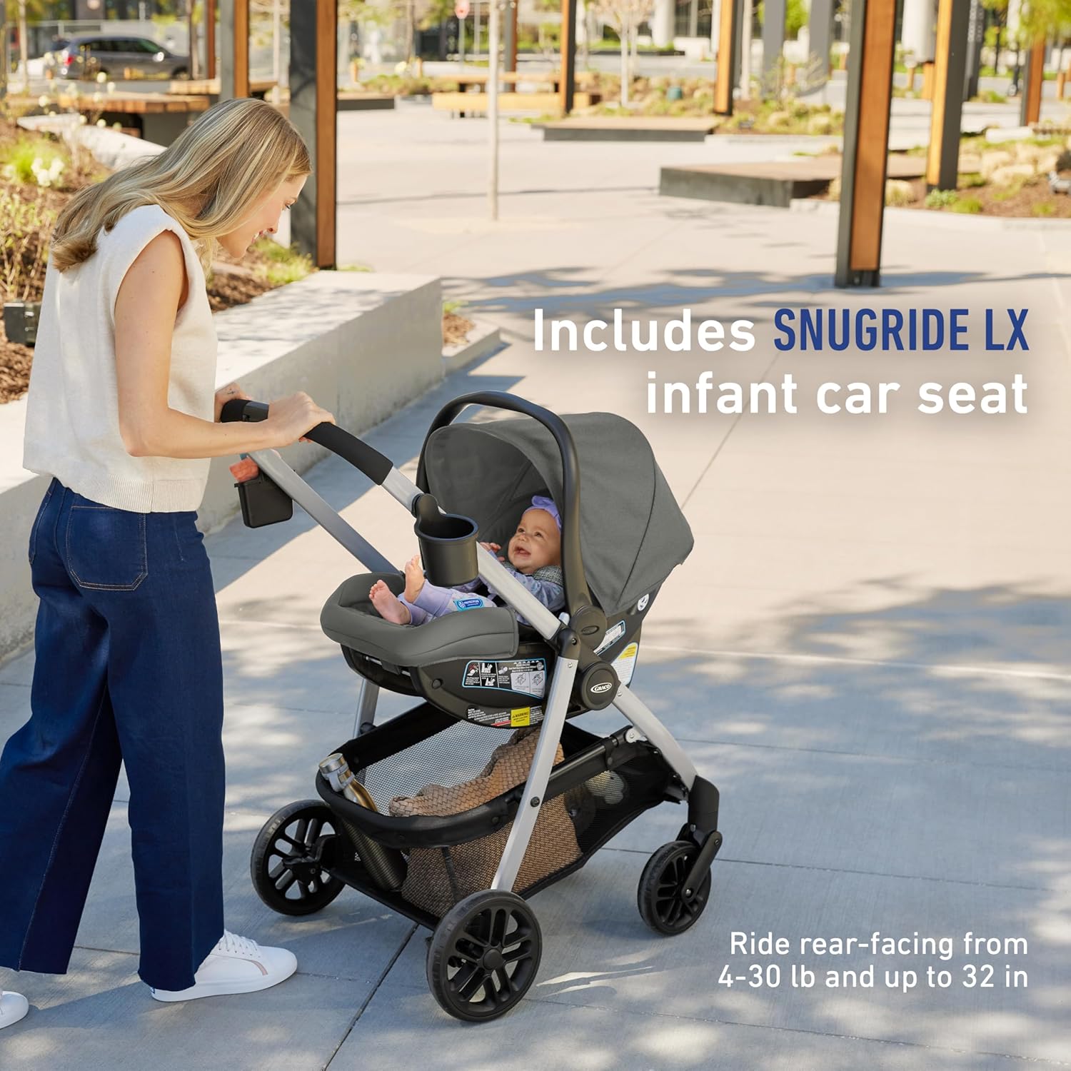Graco Redmond Modes Pramette Stroller, 3-in-1 Convertible: Car Seat Carrier, Infant Pramette to Toddler Stroller with Reversible Seat and One-hand Fold-Aldronix