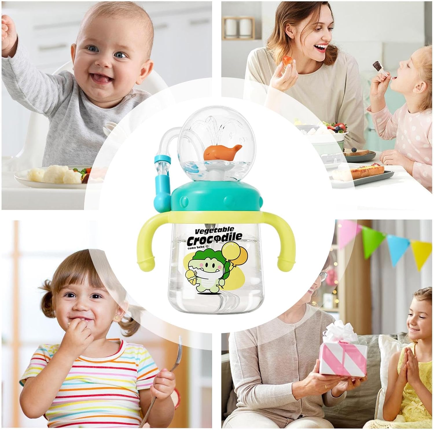 Sippy Cup | Spray Feature Drinking Water Bottle Cup-Aldronix