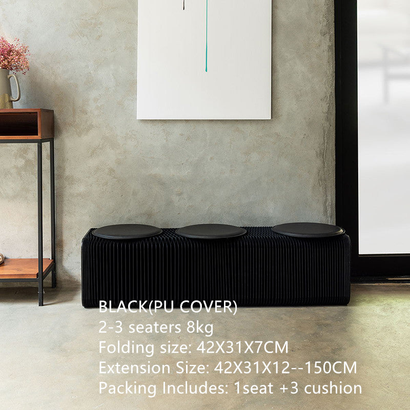 Clearance Offer Modern Design Accordion Folding Kraft Paper Stool Sofa Chair-Aldronix