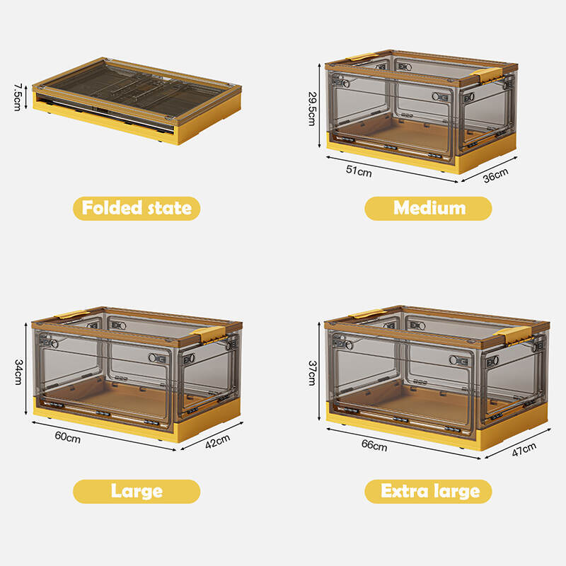 Clearance Offer  PP Plastic Folding Storage Boxes Set (Buy 5 get 10 free (15PCs)-Aldronix
