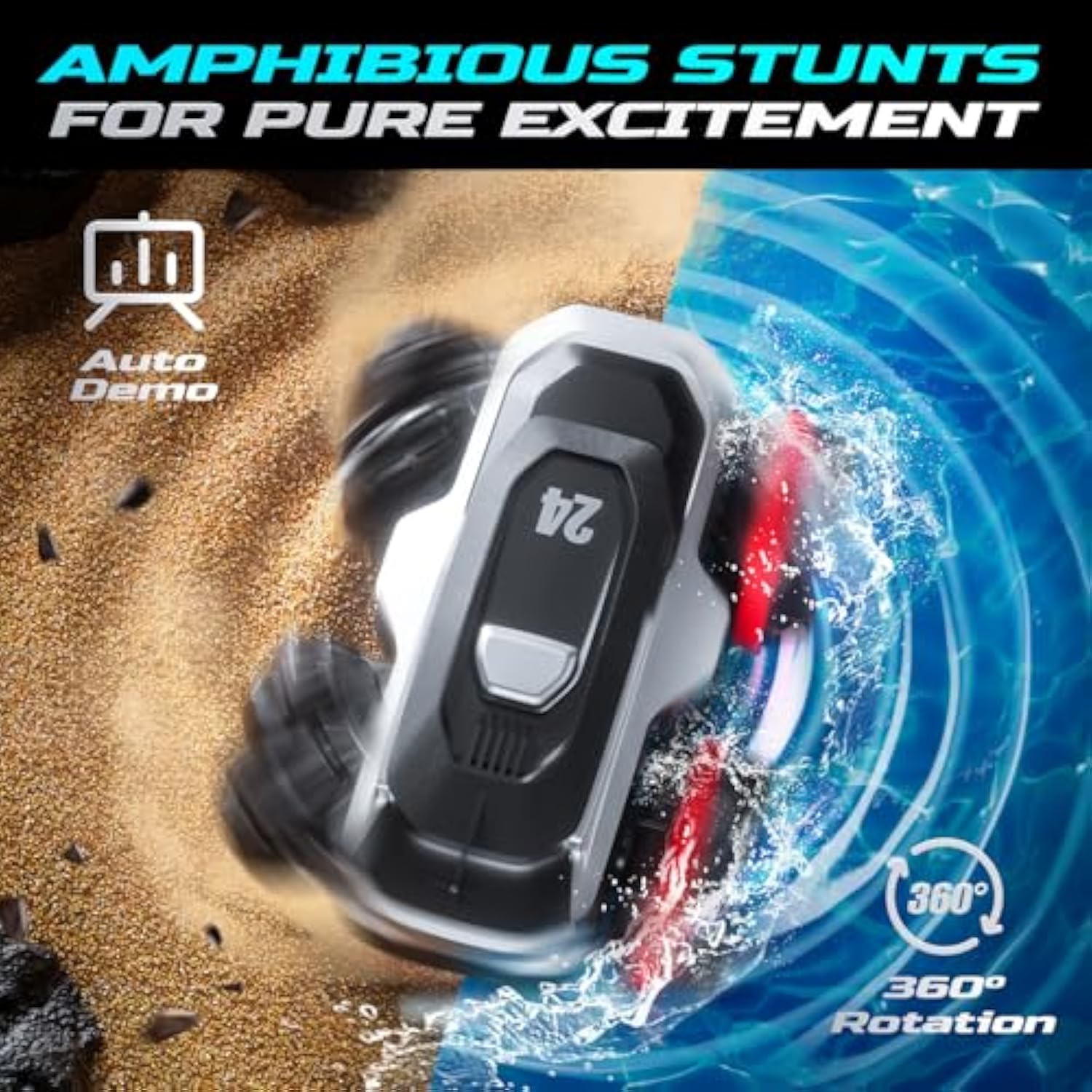 Amphibious Remote Control Car for Kids-Aldronix