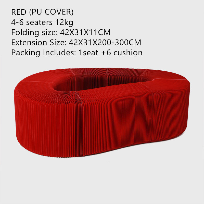 Clearance Offer Modern Design Accordion Folding Kraft Paper Stool Sofa Chair-Aldronix