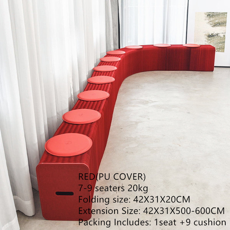 Clearance Offer Modern Design Accordion Folding Kraft Paper Stool Sofa Chair-Aldronix