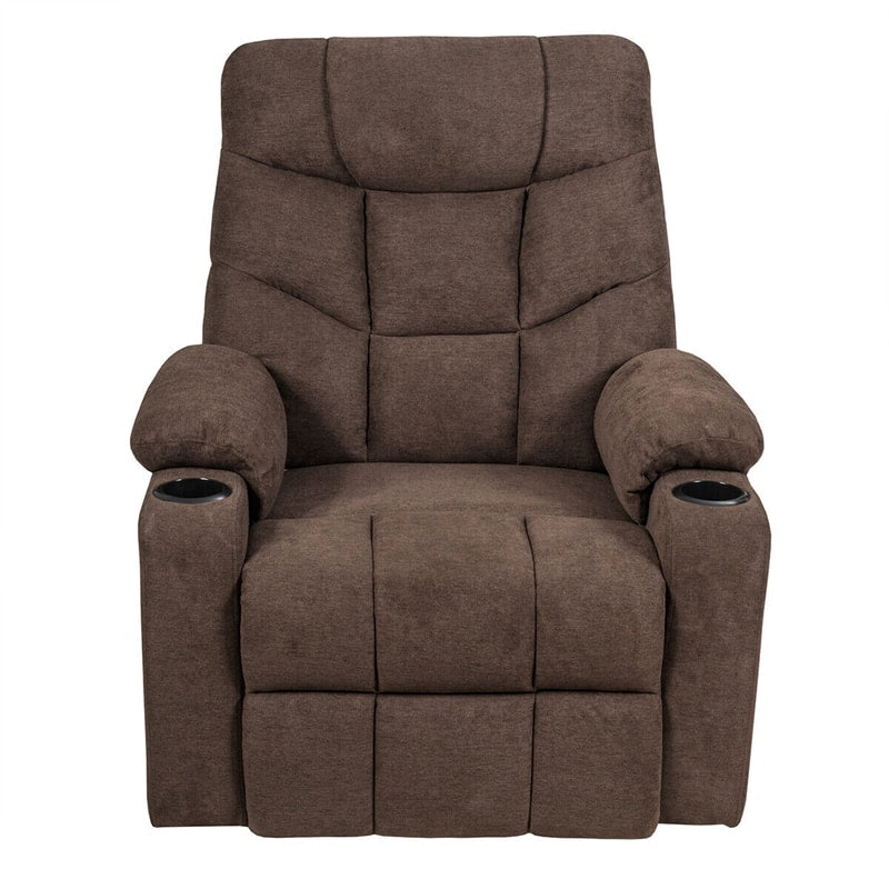 Power Lift Recliner Chair Fabric Electric Massage Reclining Sofa Elderly Lift Chair with 8 Point Massage Lumbar Heat USB Charge Port-Aldronix