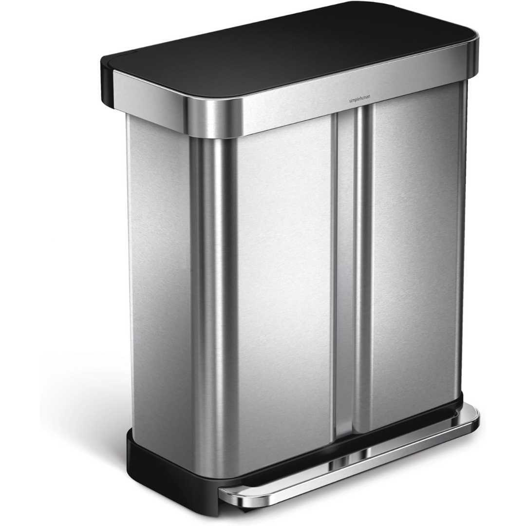 Dual Compartment Kitchen Trash Can-Aldronix