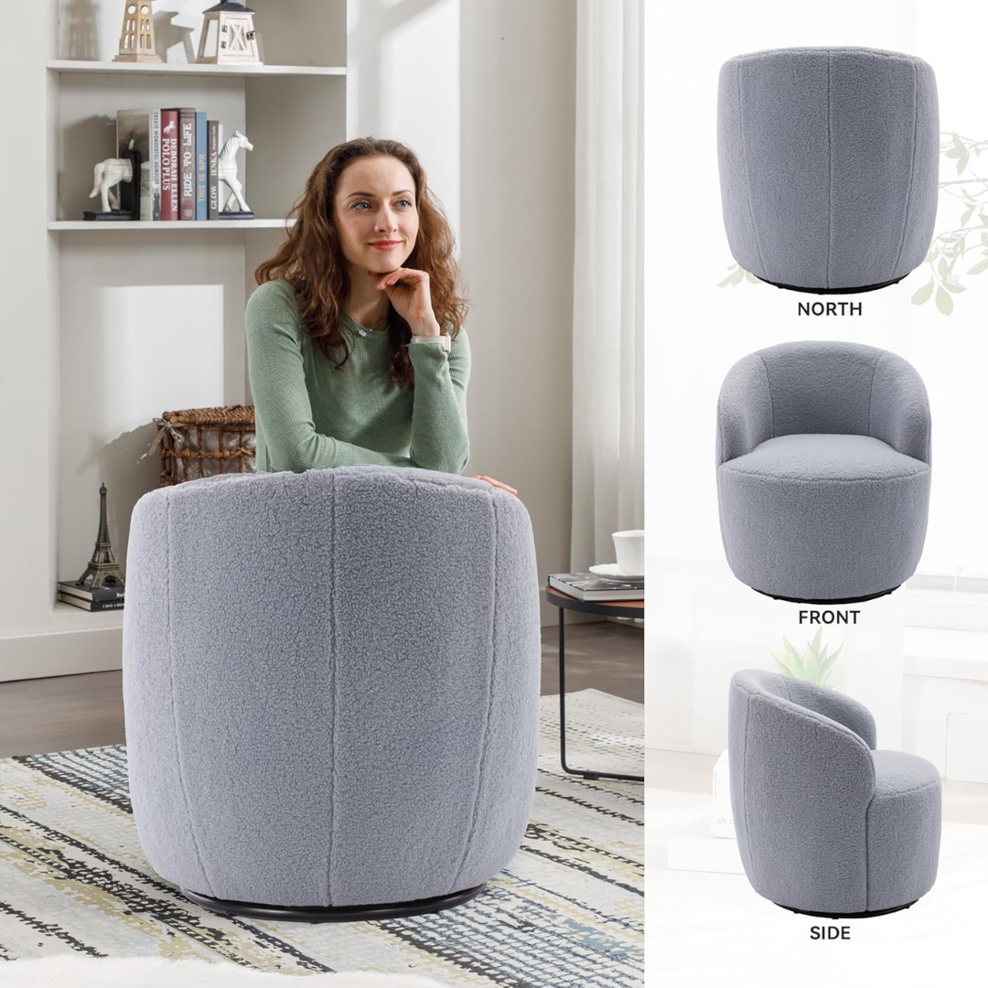 Teddy Swivel Cuddle Chair-Aldronix