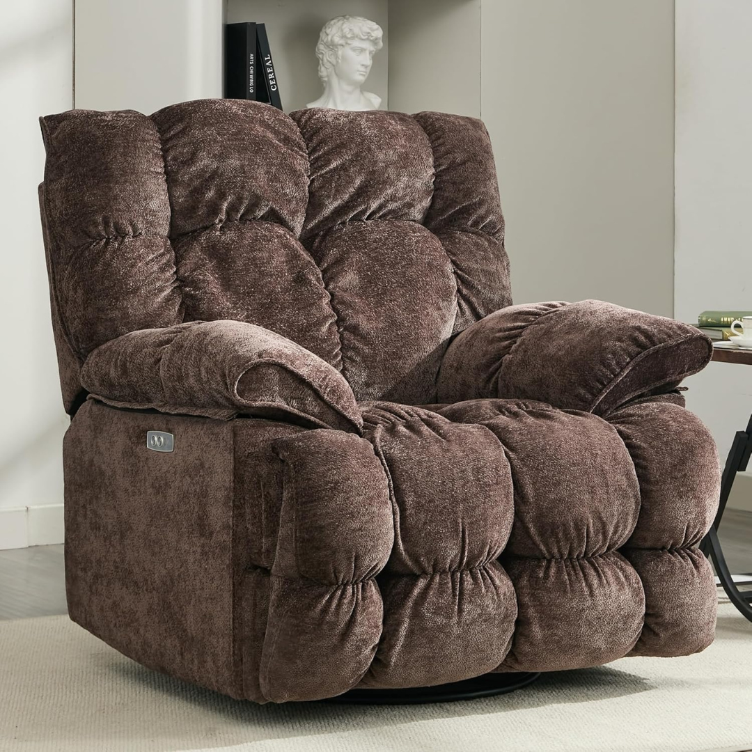 Super Comfy Overstuffed Extra Wide Rocking Recliners-Aldronix
