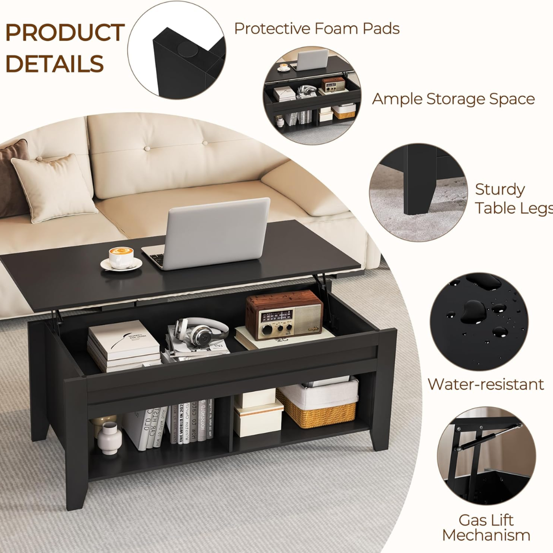 Lift-Top Coffee Table-Aldronix