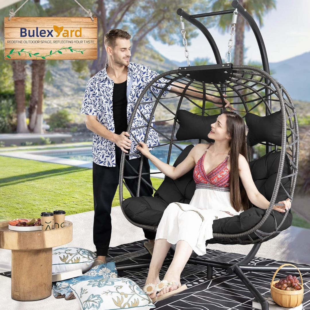 Double Swing Egg Chair-Aldronix