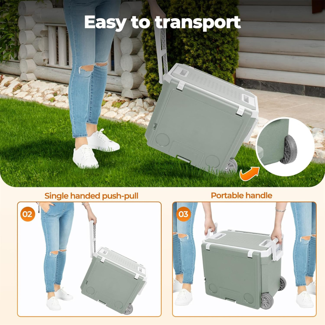 Ice Box with Table & Chairs - Portable Trolley-Aldronix