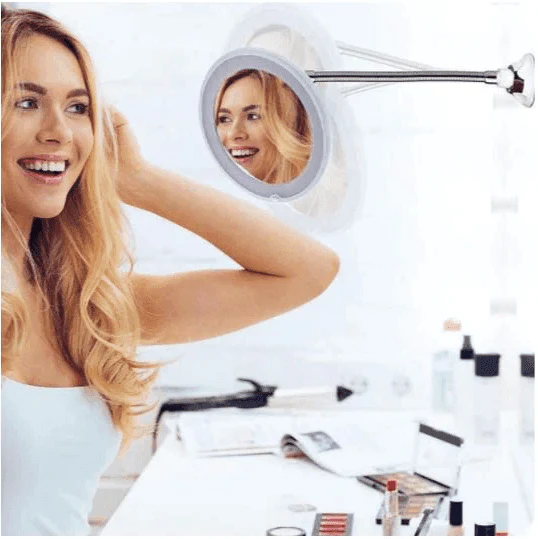 10X Magnifying LED Lighted Flexible Mirror-Aldronix
