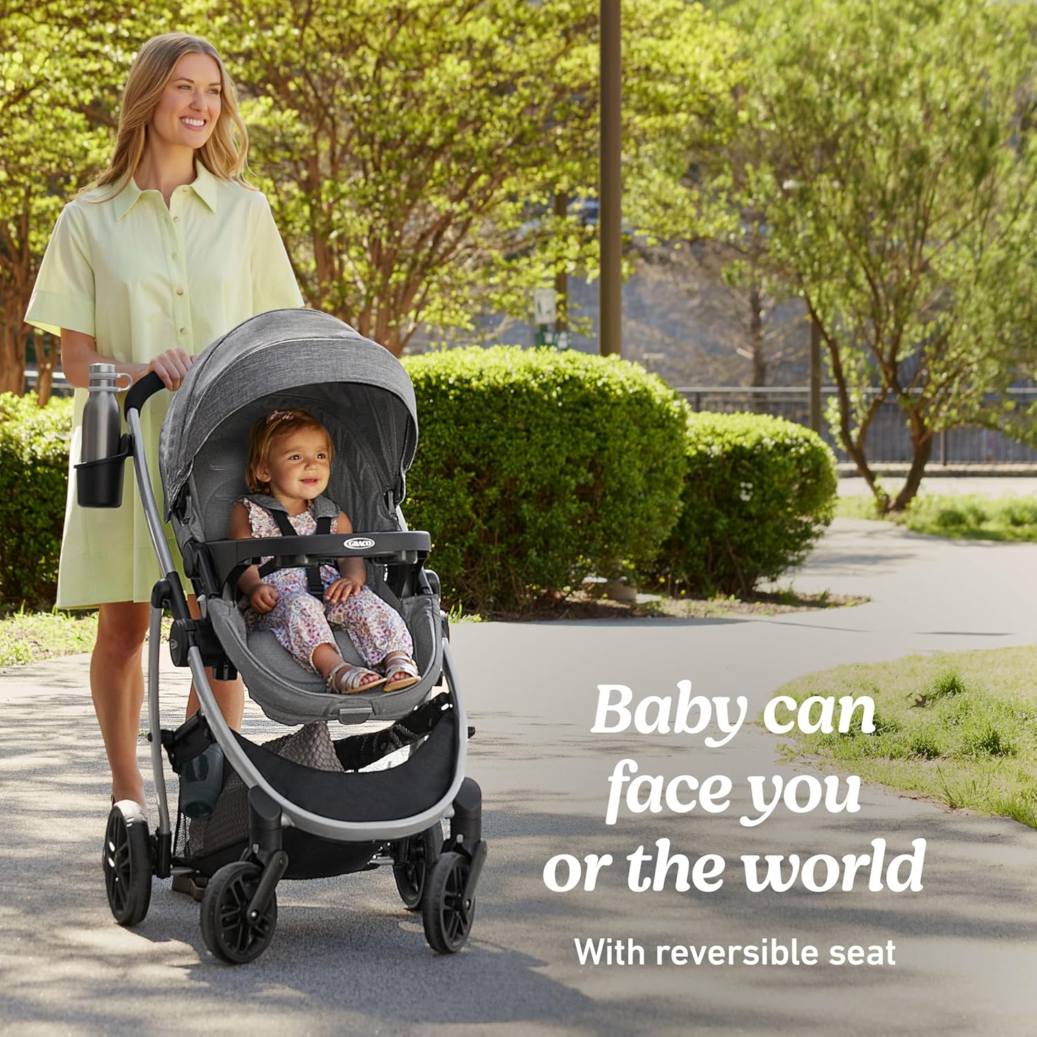 Graco Redmond Modes Pramette Stroller, 3-in-1 Convertible: Car Seat Carrier, Infant Pramette to Toddler Stroller with Reversible Seat and One-hand Fold-Aldronix