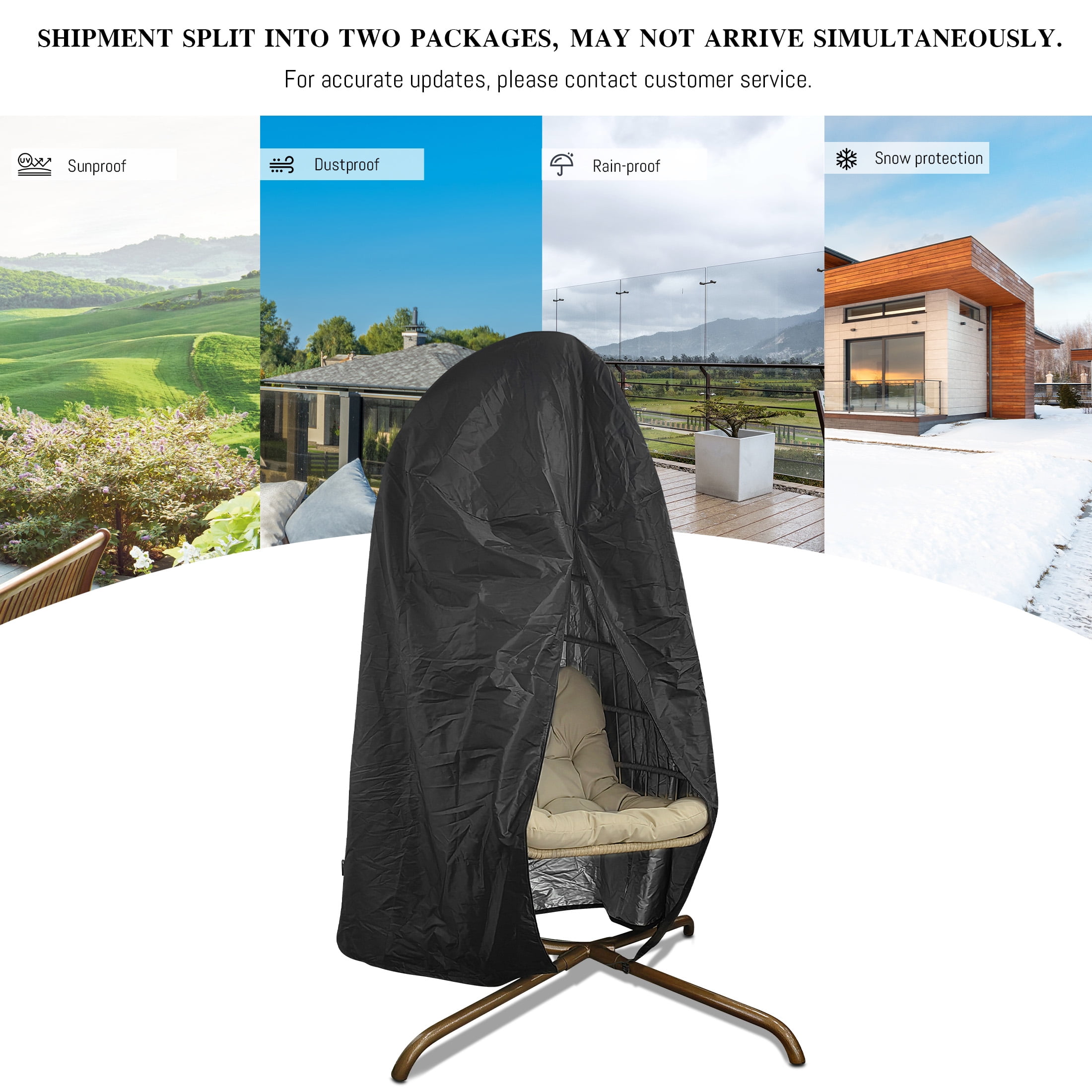 Swing Egg Chair Hanging Chair With Stand Grey Color 350 lbs Maximum Weight Foldable-Aldronix
