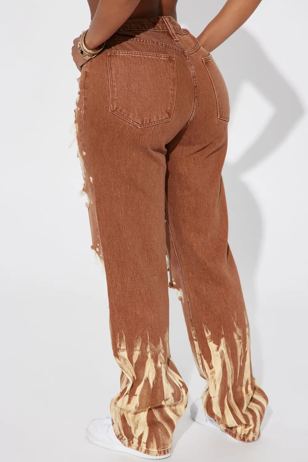 Forever Ago Straight Leg Jeans - Brown-Aldronix