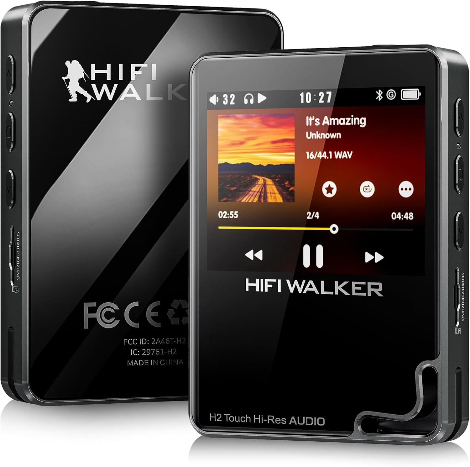 HIFI WALKER H2 Touch, Hi Res MP3 Player with Bluetooth-Aldronix