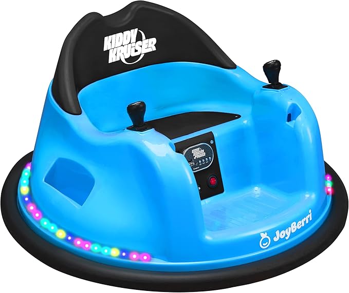 12V Electric Bumper Car for Kids & Toddlers,Ride On Unique Design UFO Bumping Toy Car Gifts, Manual and Remote Control,3 Speeds, 5-Point Harness, LED Lights,360 Degree Spin-Aldronix