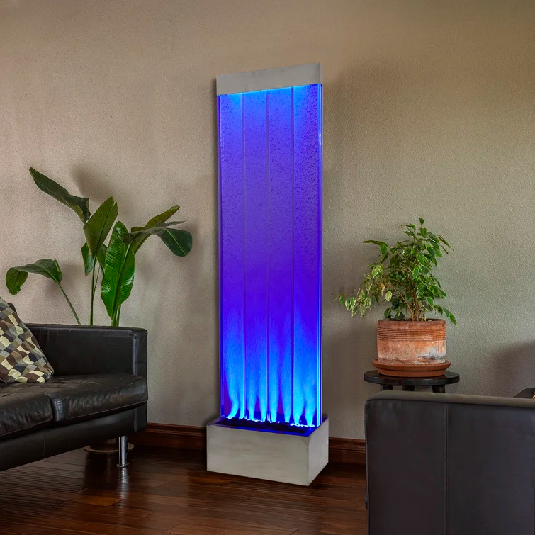 Stainless Steel Fountain with Light-Aldronix