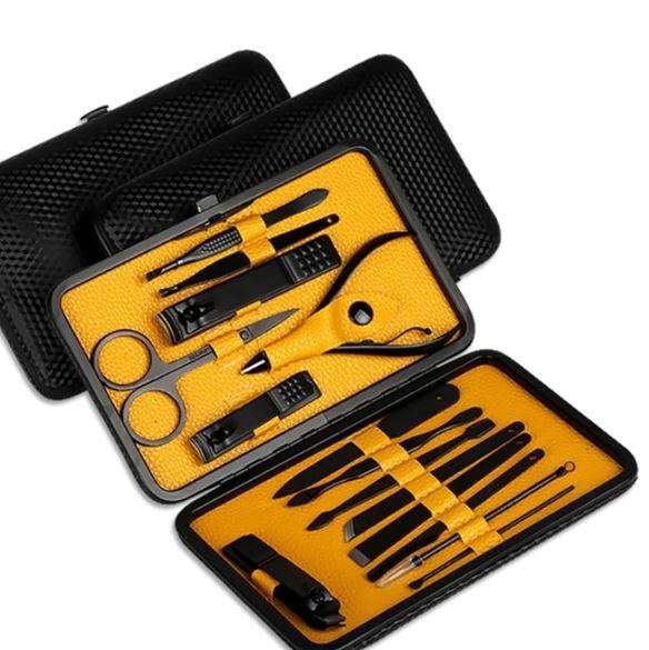 15 Piece Professional Manicure Set With Travel Case-Aldronix